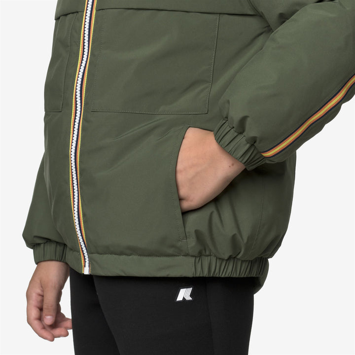 Green Boy's Water-Repellent Short Jacket with Eco Padding 3