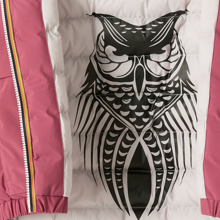 Violet girl's short water-repellent jacket with eco-padding 2