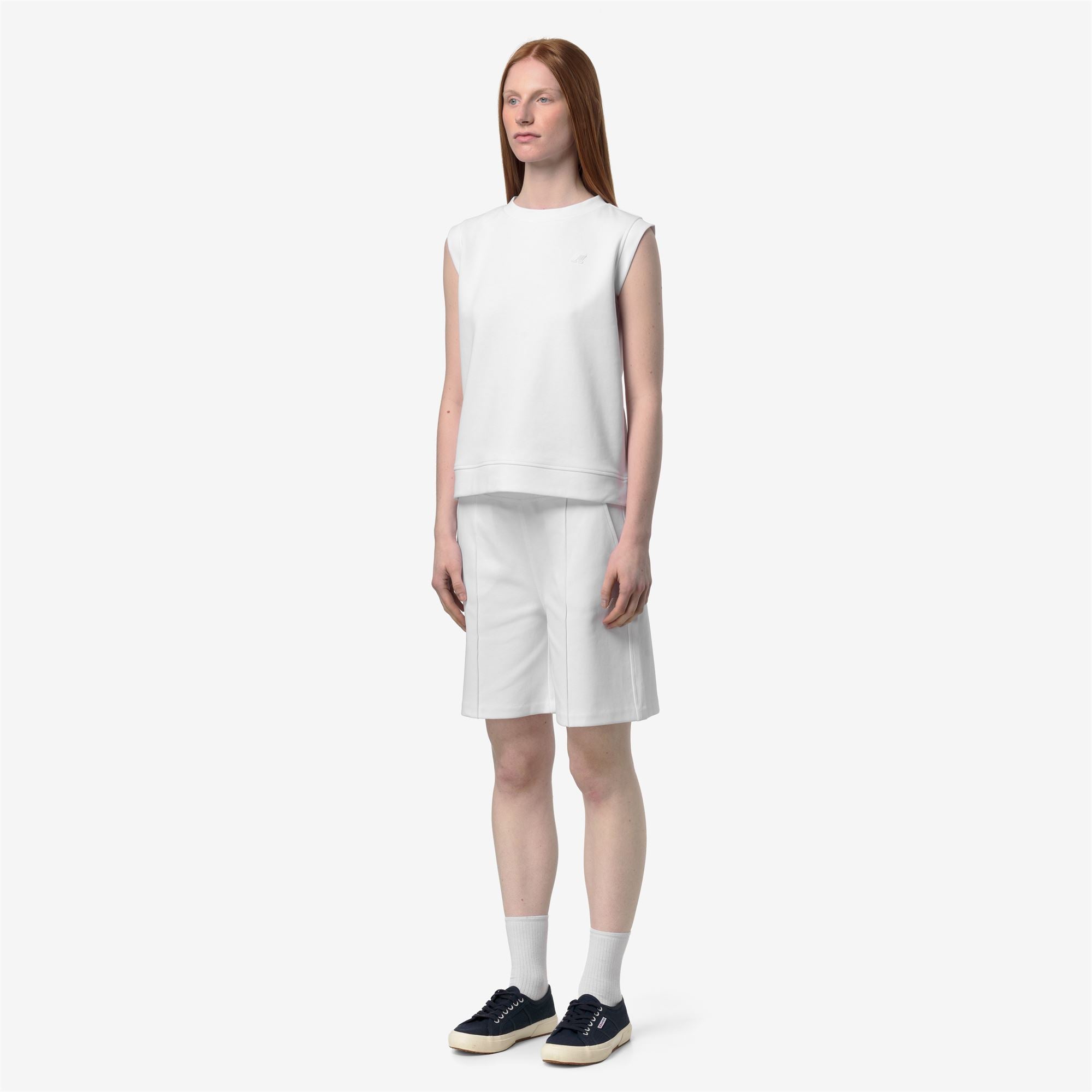 T-Shirts & Top_Woman_LONJELLE INTERLOCK_T-Shirt_White - White - Commercial 5