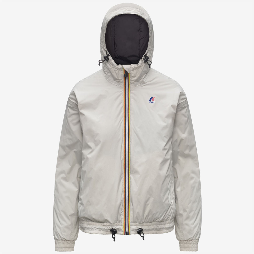 Beige women's Short Waterproof Jacket with PrimaLoft Insulation 01