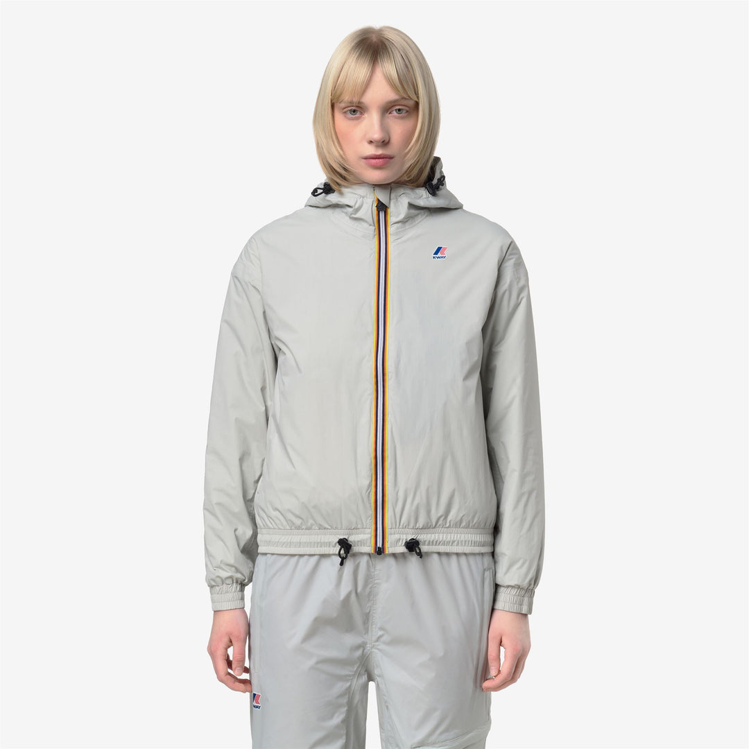 Chaqueta corta impermeable beige para mujer con aislamiento PrimaLoft main