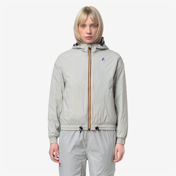 Chaqueta corta impermeable beige para mujer con aislamiento PrimaLoft 4