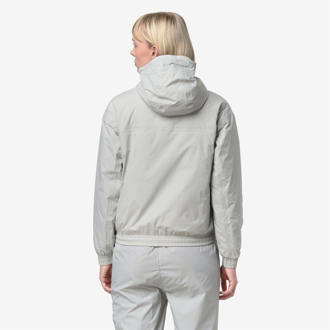 Chaqueta corta impermeable beige para mujer con aislamiento PrimaLoft main