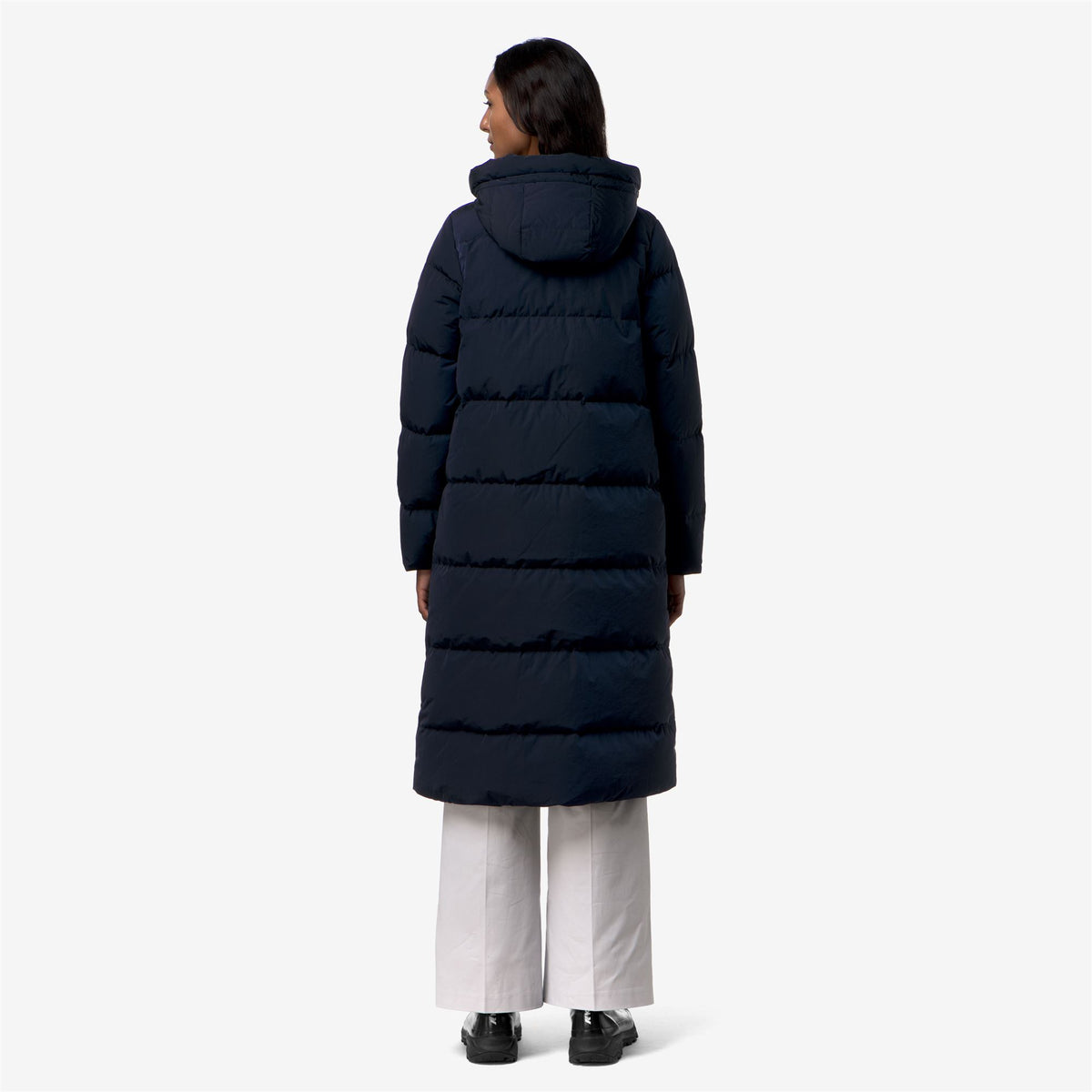 Jackets_Woman_DINA SHINY NYLON FUR_Long_Blue Depth - Commercial 6