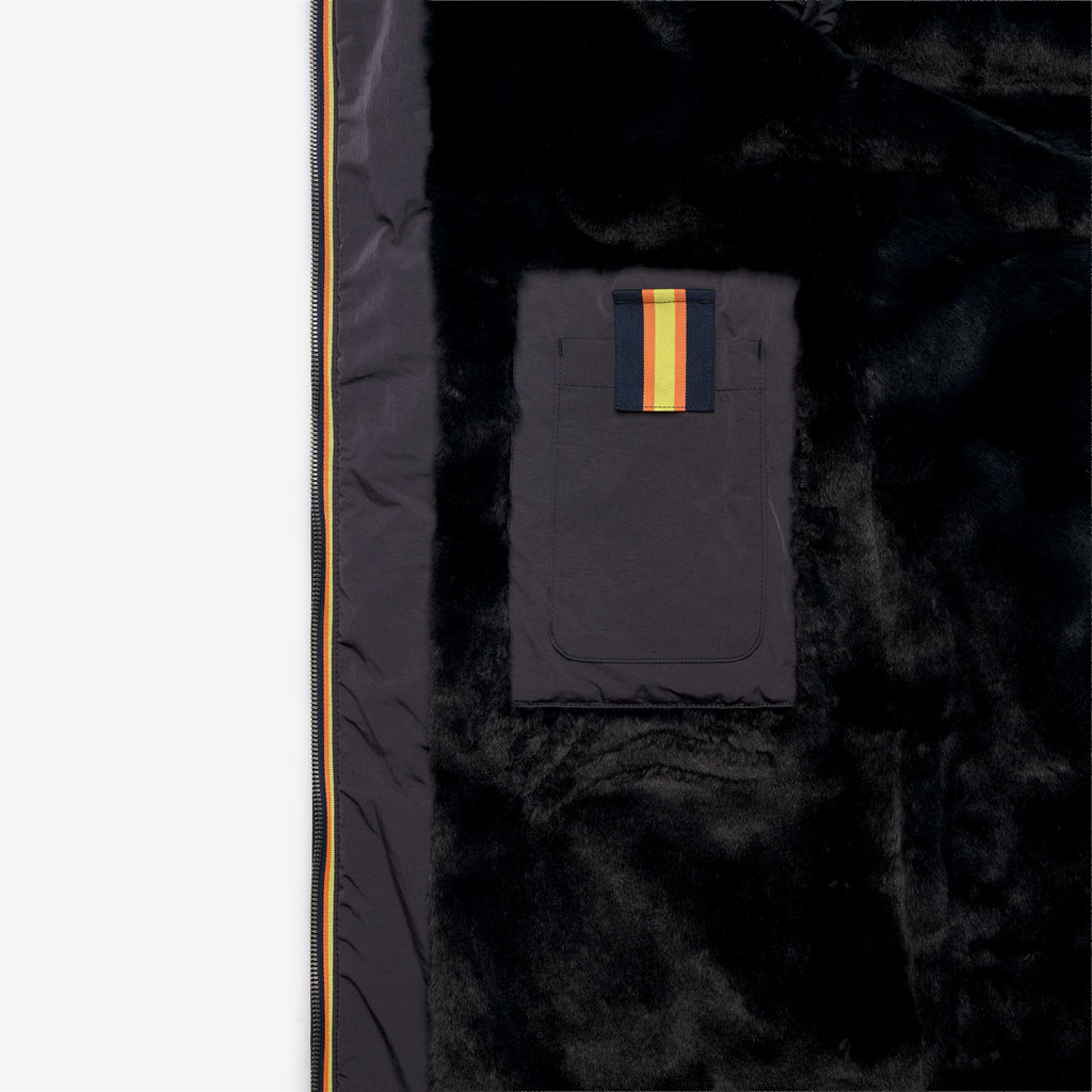 Jackets_Woman_DINA SHINY NYLON FUR_Long_Black Greyish - Commercial 2