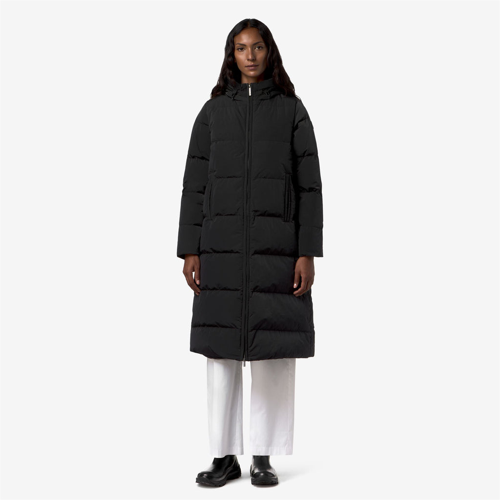 Jackets_Woman_DINA SHINY NYLON FUR_Long_Black Greyish - Commercial 4