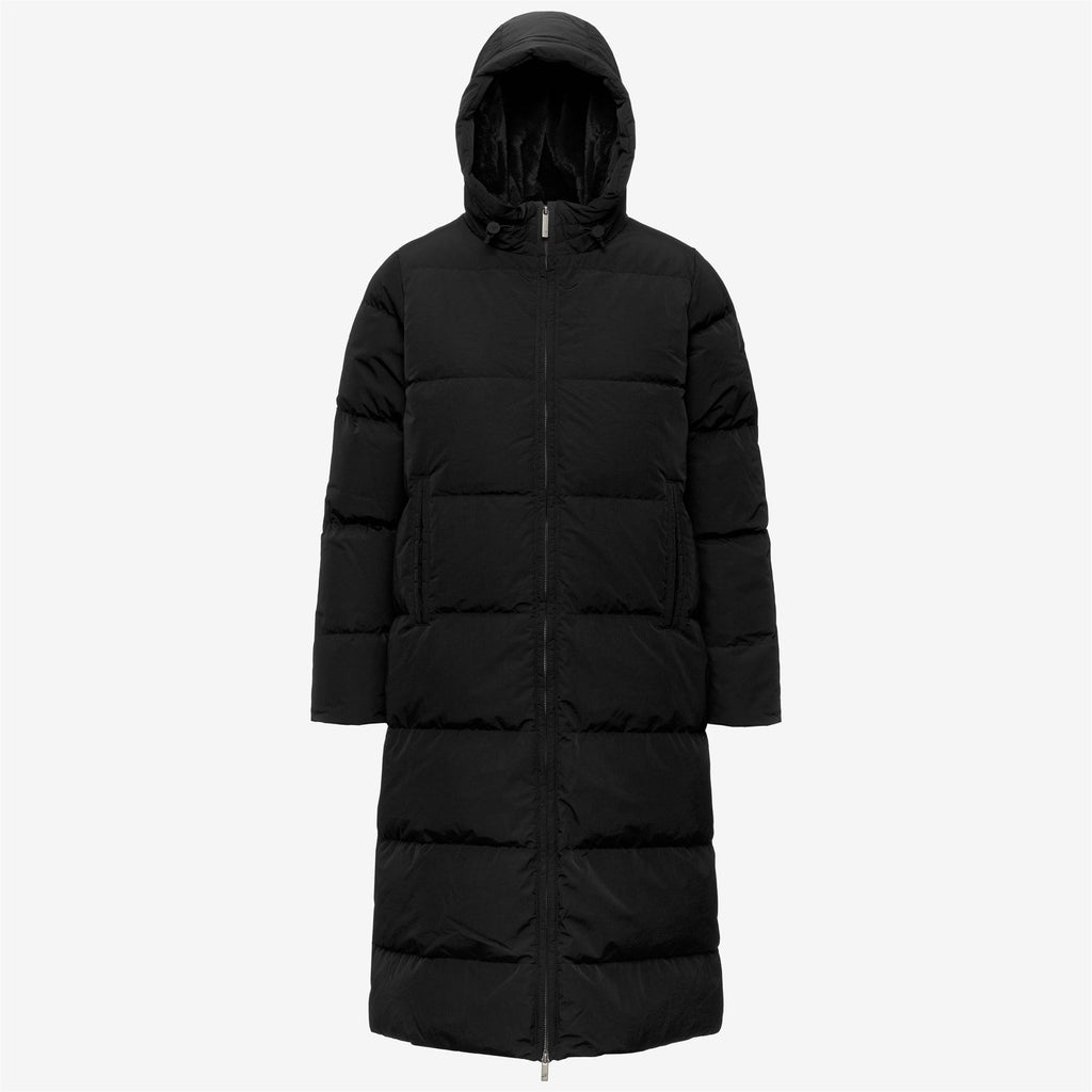 Jackets_Woman_DINA SHINY NYLON FUR_Long_Black Greyish - Commercial 1
