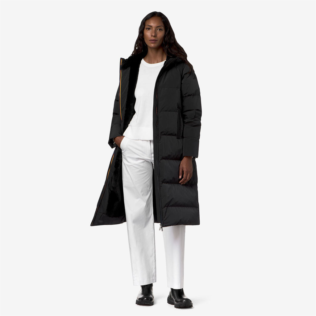 Jackets_Woman_DINA SHINY NYLON FUR_Long_Black Greyish - Commercial 7