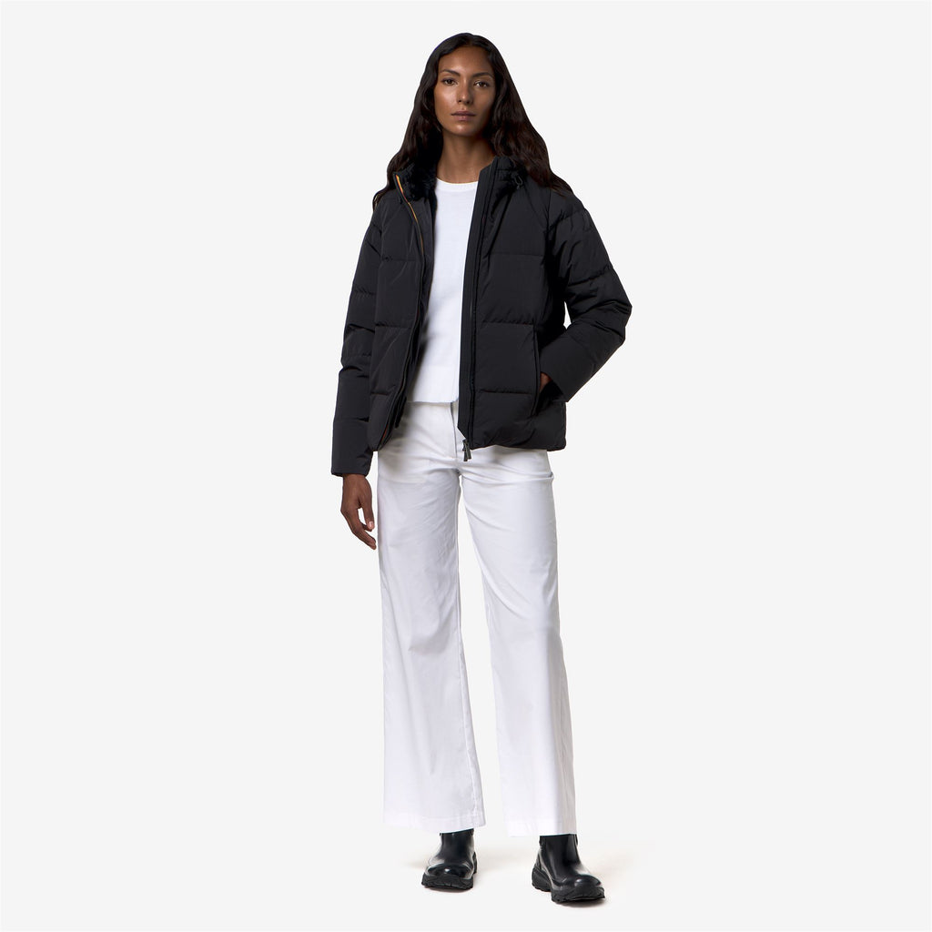 Jackets_Woman_DONNA SHINY NYLON FUR_Short_Black Greyish - Commercial 7