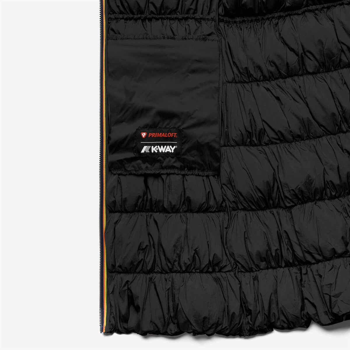 Jackets_Woman_JIN MAXI RUFFLES_Long_Black Greyish - Commercial 2