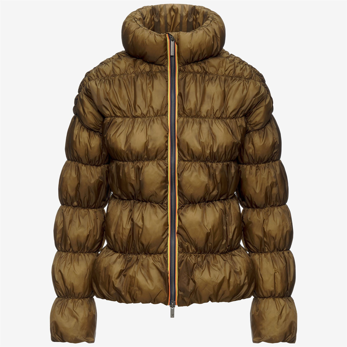 Jackets_Woman_FRAYN MAXI RUFFLES_Short_BROWN - Commercial 1
