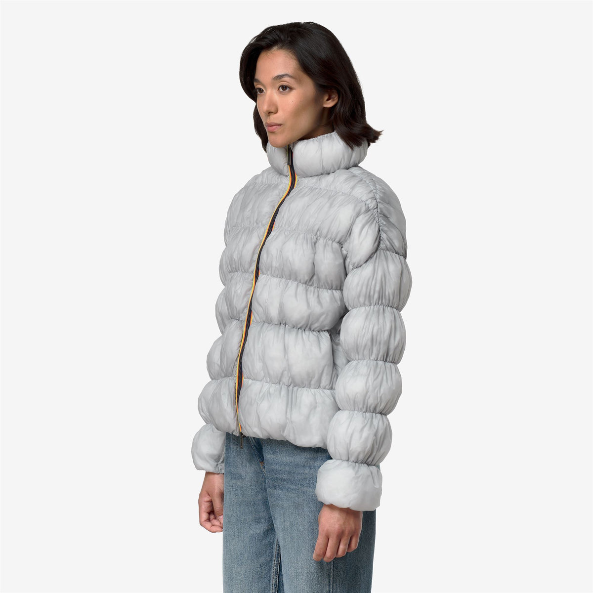 Jackets_Woman_FRAYN MAXI RUFFLES_Short_Grey Ash - Commercial 5