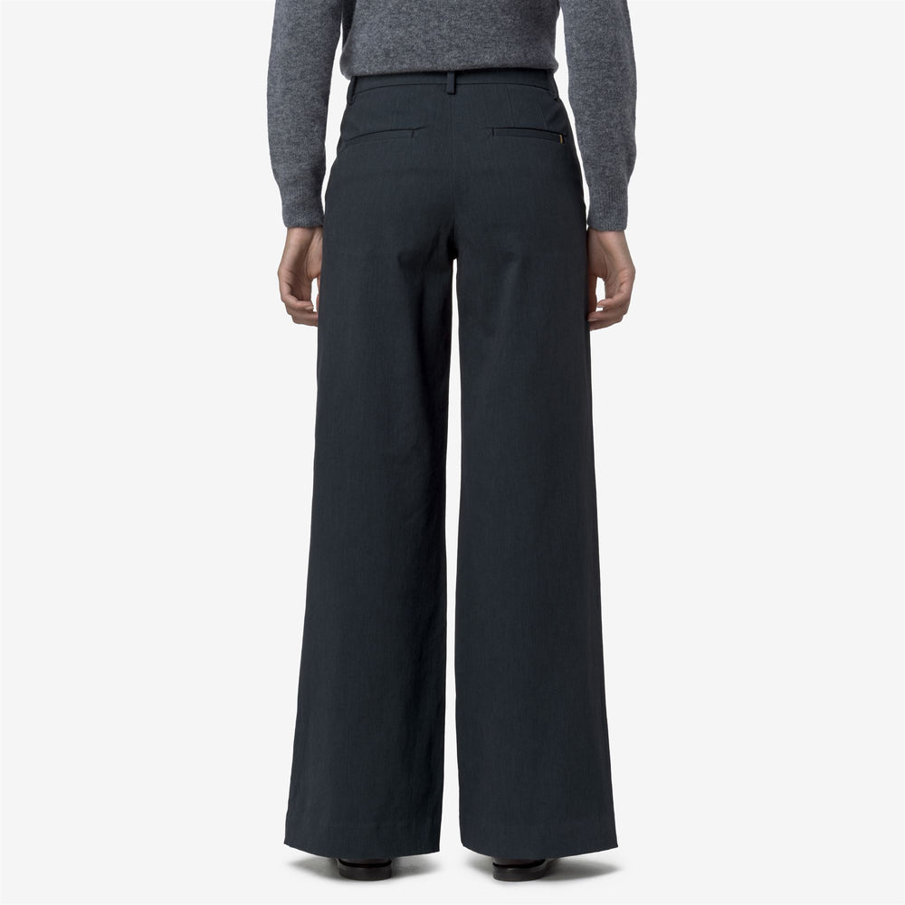 Blue Women's Chino Pants with Wide Leg and Stretch Cotton 02
