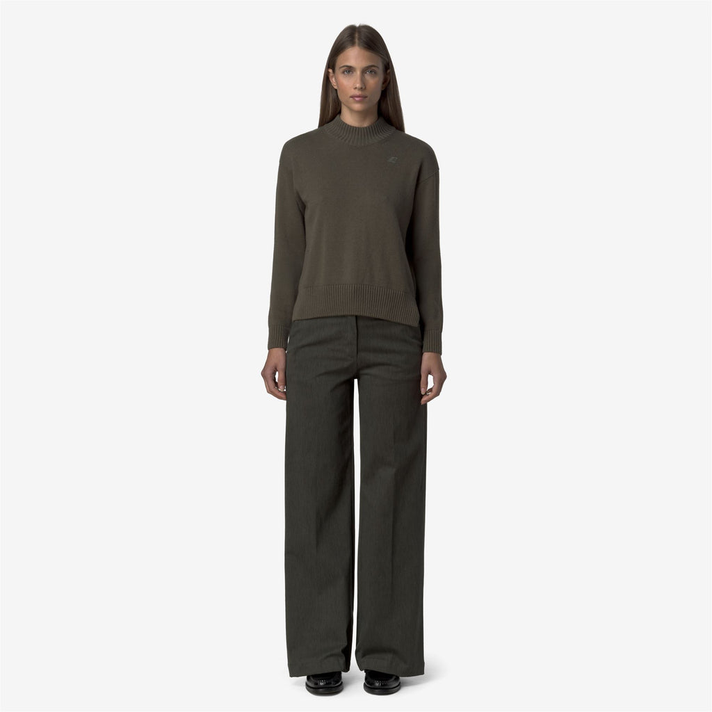 Pants_WOMAN_TYANNE DENIM-LIKE_Chino_GREEN BLACKISH - DENIM - Commercial 4