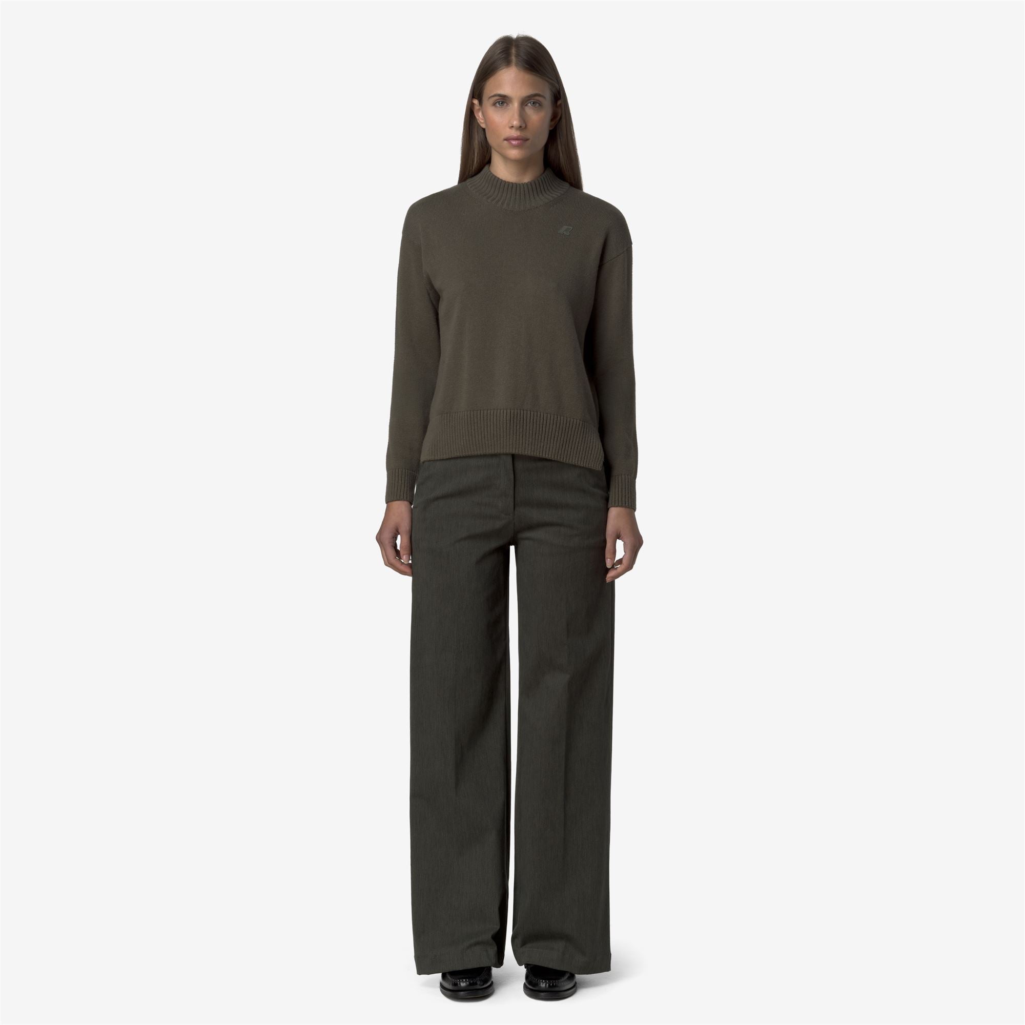 Pants_WOMAN_TYANNE DENIM-LIKE_Chino_GREEN BLACKISH - DENIM - Commercial 4