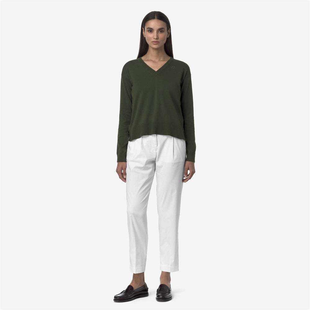 Grey White Women's Chino Pants for City Wear with Stretch Fit 02