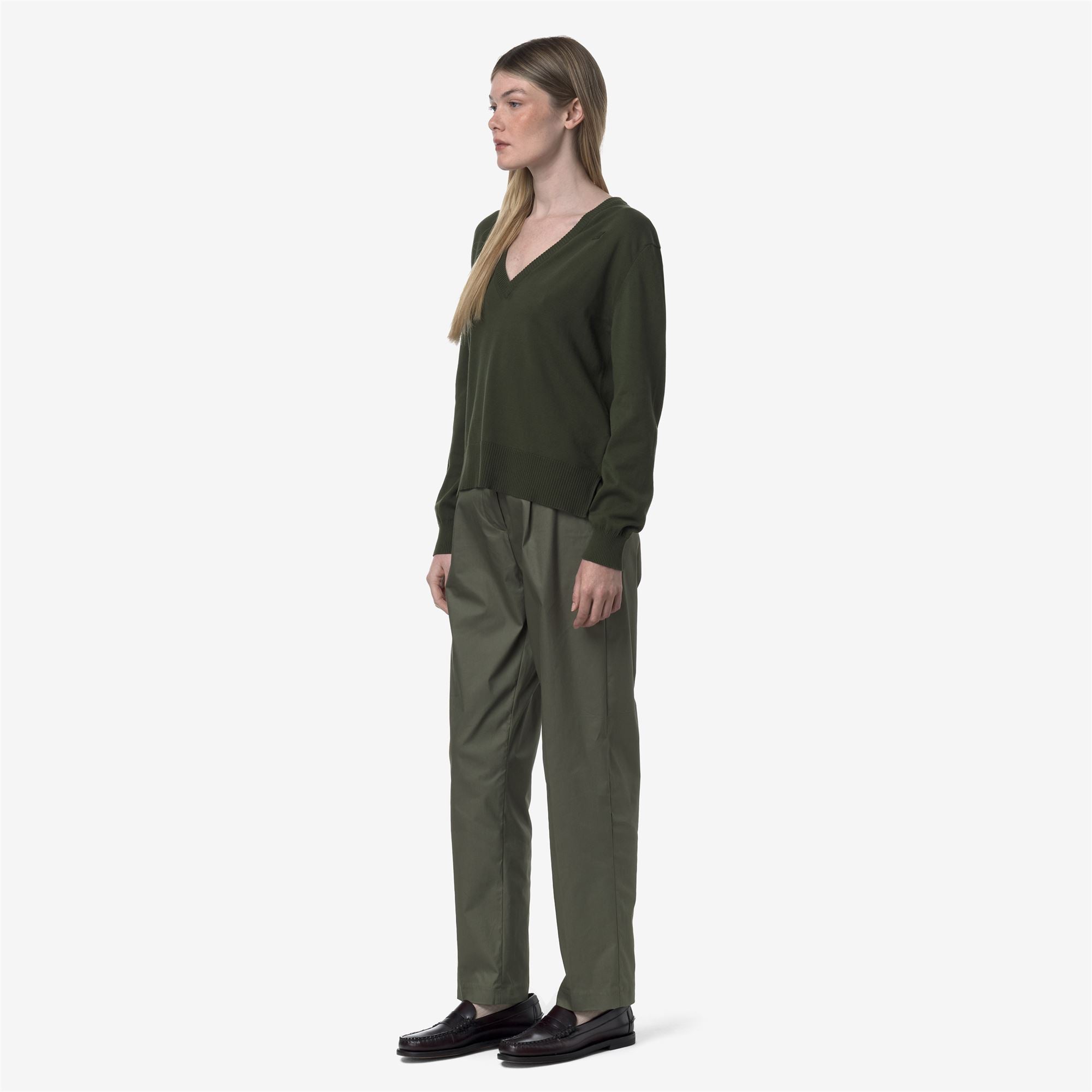 Pants_WOMAN_EYRE TWILL TECH_Chino_Green Lichen - Commercial 5