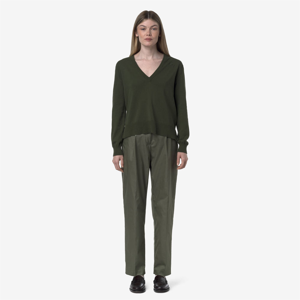 Lichen green Women's Chino Pants for City Wear 02