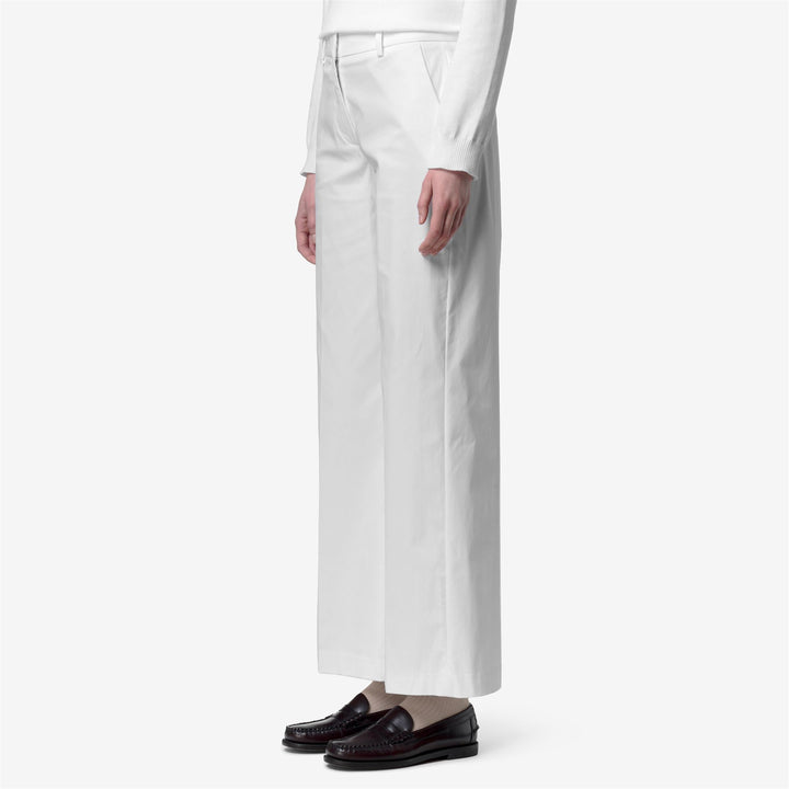 Grey White Women's Chino Pants for City Wear with Stretch Fit 4