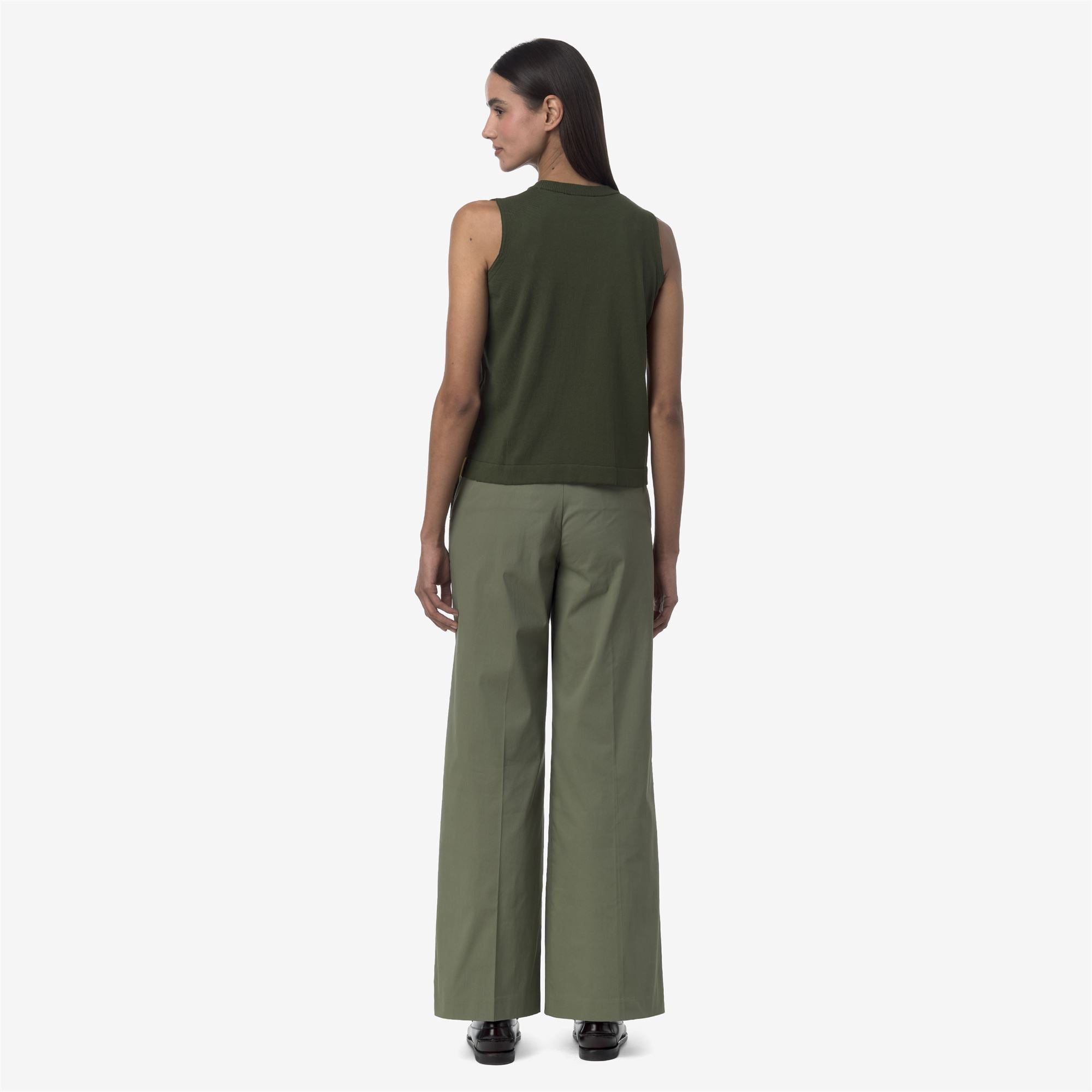 Pants_WOMAN_TYA TWILL TECH_Chino_Green Lichen - Commercial 6