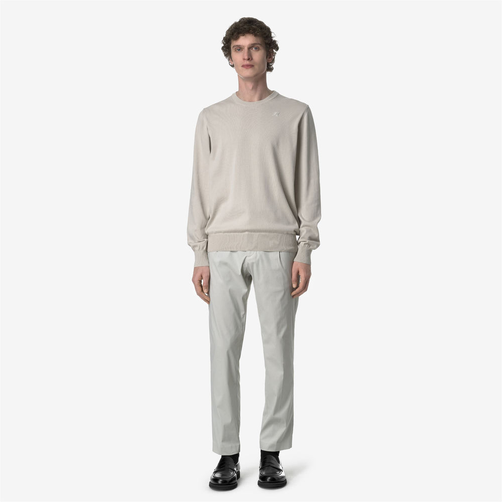 Beige Grey Men's Stretch Chino Pants for Urban Wear 02