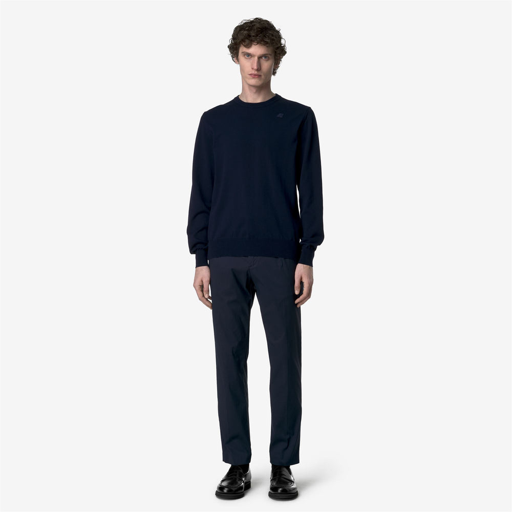 Pantaloni Chino Uomo Blu per Uso Cittadino con Vestibilità Stretch 02