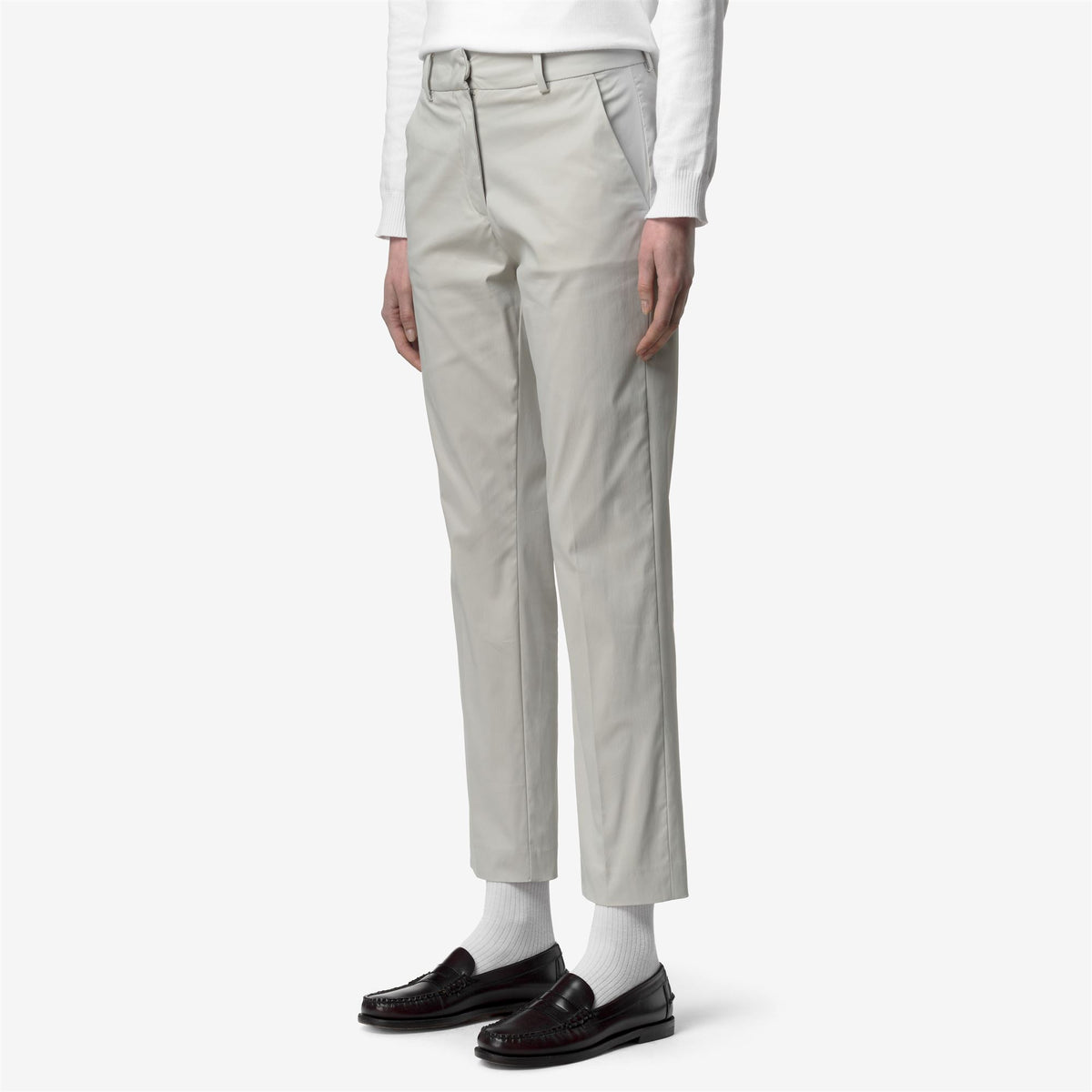 Pants_Woman_BELLE TWILL TECH_Chino_BEIGE LT - Commercial 5