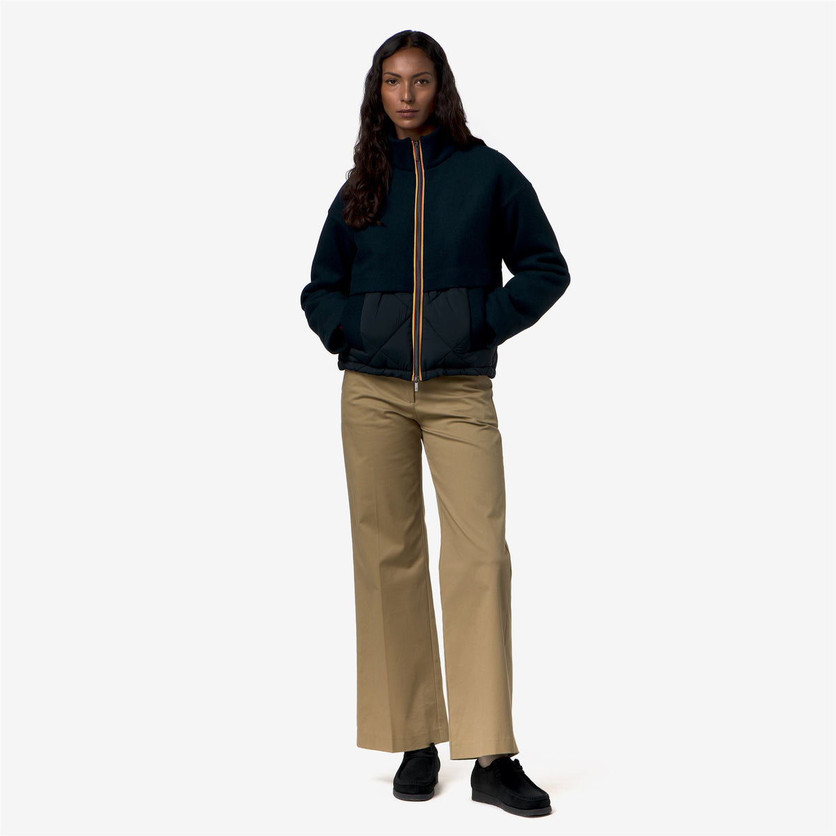 Jackets_Woman_MANDIE WOOL NYLON WARM_Short_Blue Depth - Commercial 7
