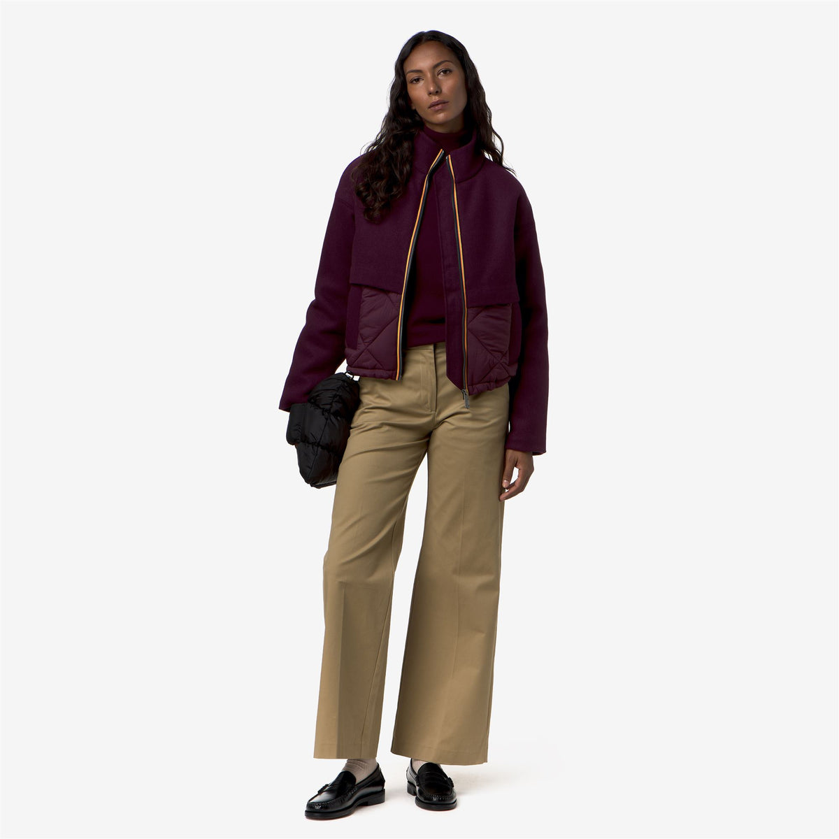 Jackets_Woman_MANDIE WOOL NYLON WARM_Short_Violet Mauve Wine - Commercial 7