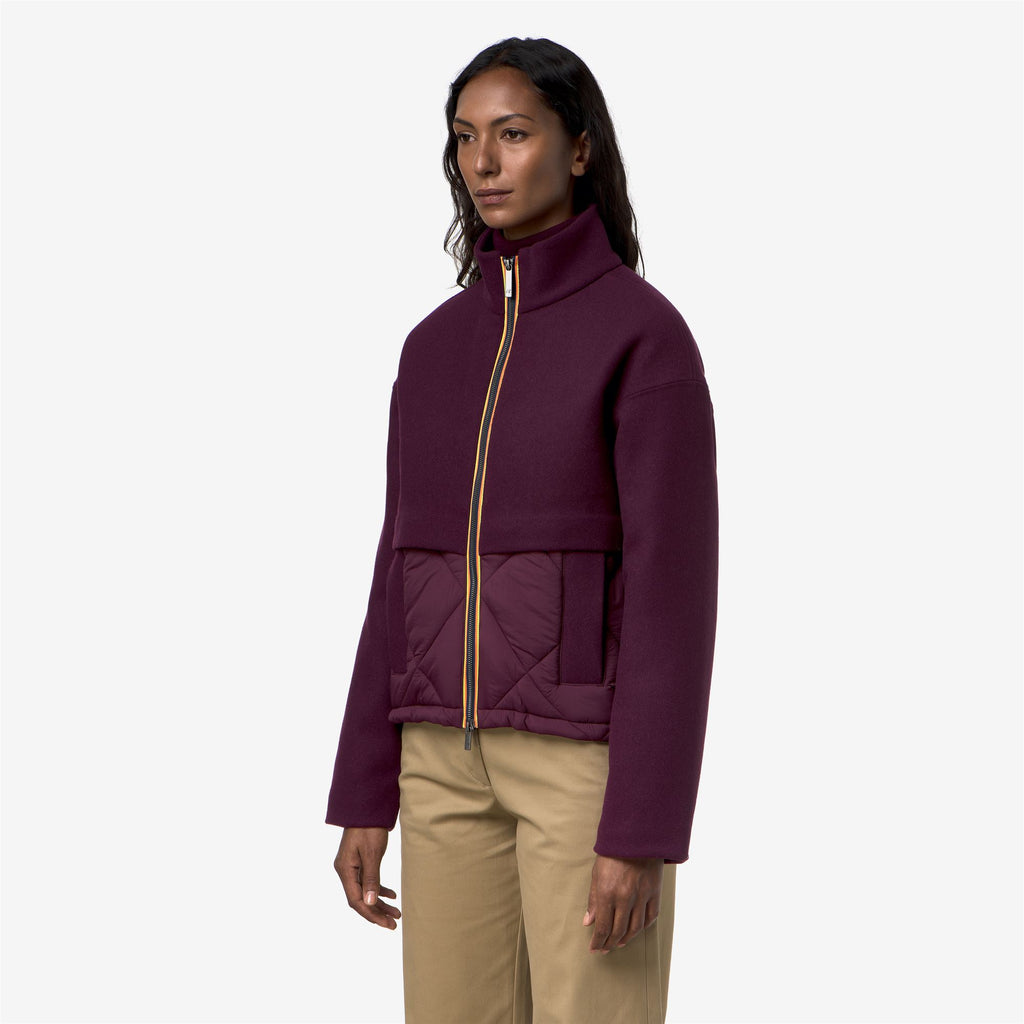 Jackets_Woman_MANDIE WOOL NYLON WARM_Short_Violet Mauve Wine - Commercial 5