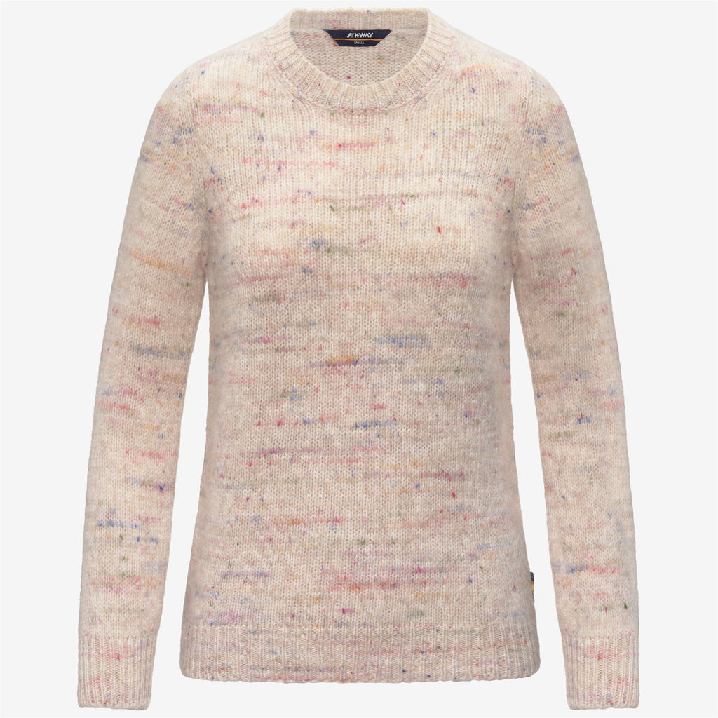 Knitwear_Woman_VALERY BUTTONED YARN_Pull Over_BEIGE STONE COMBO - Commercial 1