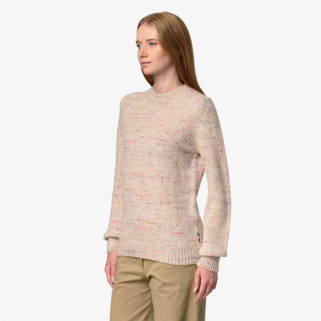 Knitwear_Woman_VALERY BUTTONED YARN_Pull Over_BEIGE STONE COMBO - Commercial 5
