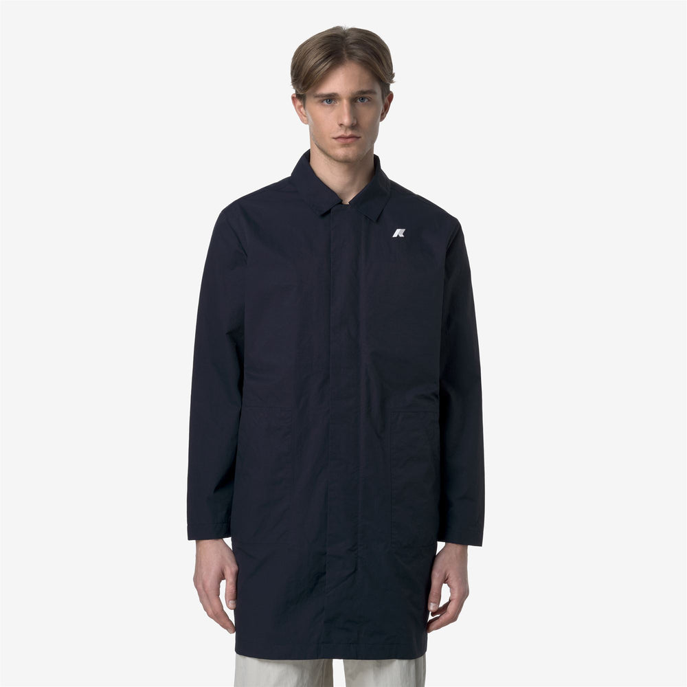 Blue Men's 3/4 Length Water-Repellent City Jacket 02