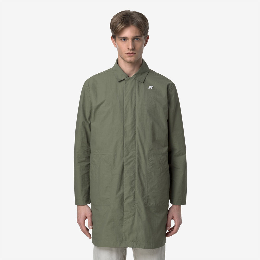 Jackets_MAN_KENLEY COTTON NYLON_3/4 Length_Green Lichen - Commercial 4
