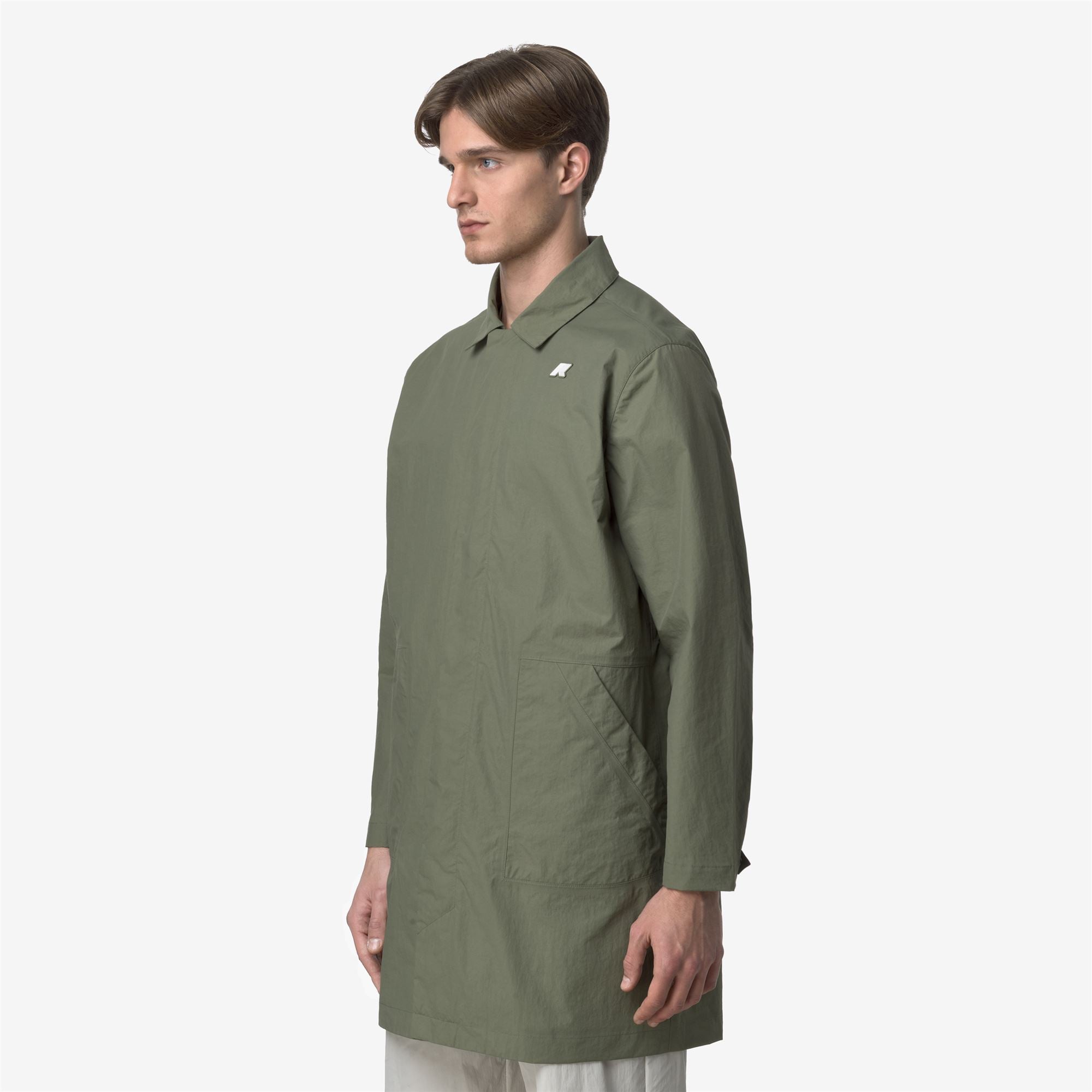 Jackets_MAN_KENLEY COTTON NYLON_3/4 Length_Green Lichen - Commercial 5