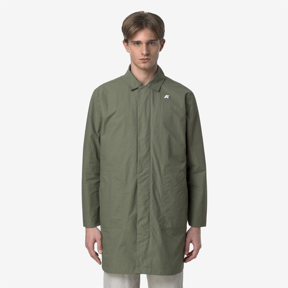 Lichen Green Men's 3/4 Length Water-Repellent City Jacket 02
