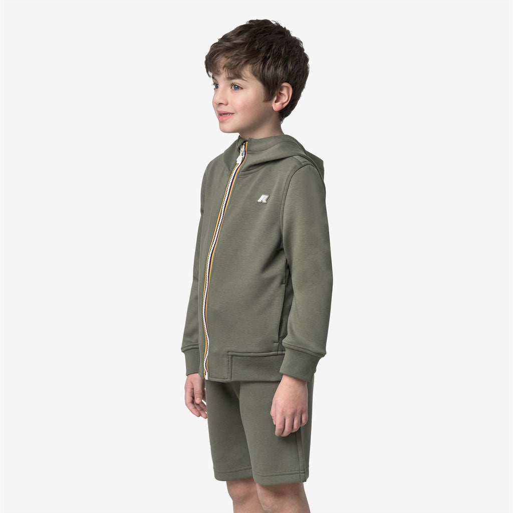 Fleece_Boy_P. RAINER LIGHT SPACER_Jacket_Green Lichen - Commercial 5