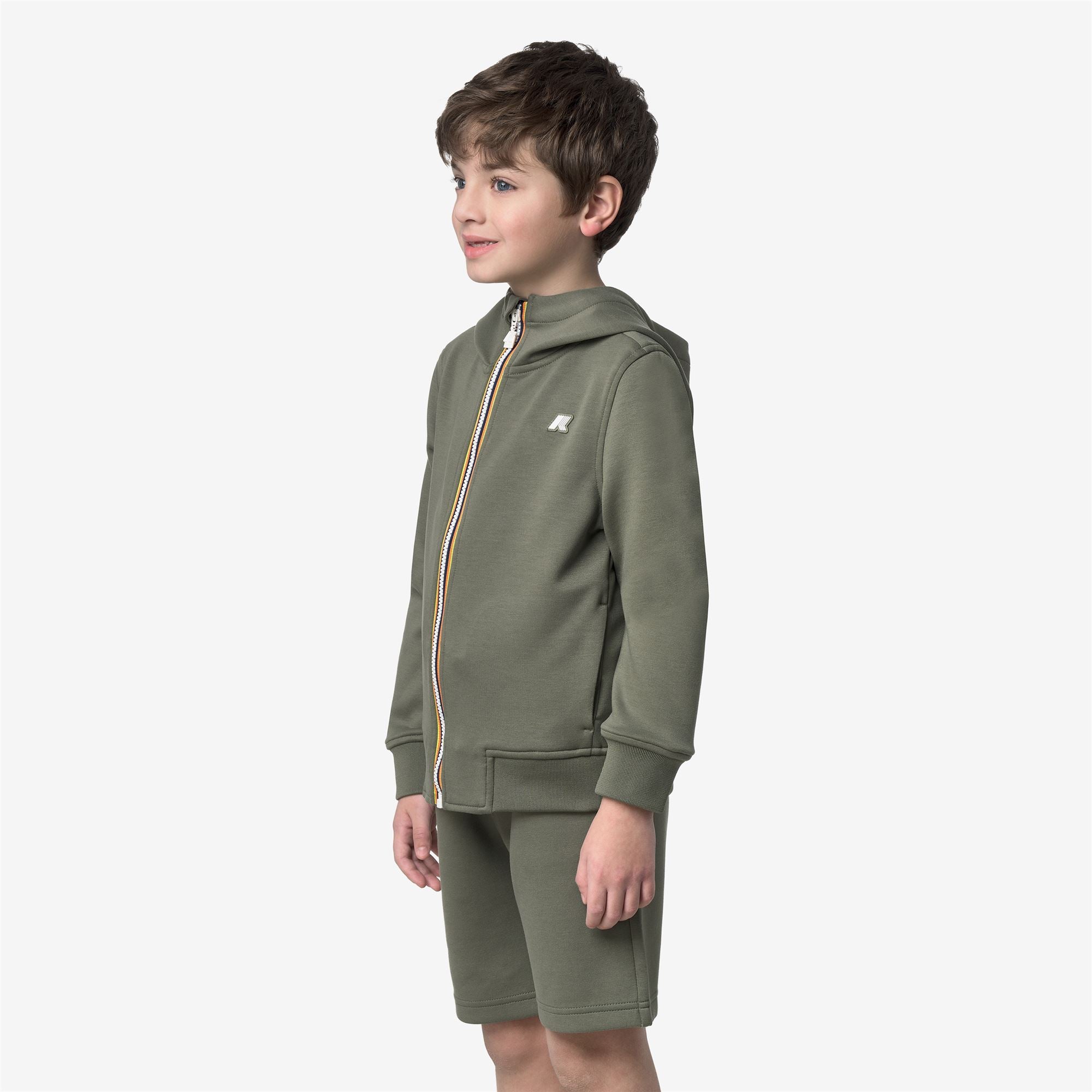 Fleece_Boy_P. RAINER LIGHT SPACER_Jacket_Green Lichen - Commercial 5