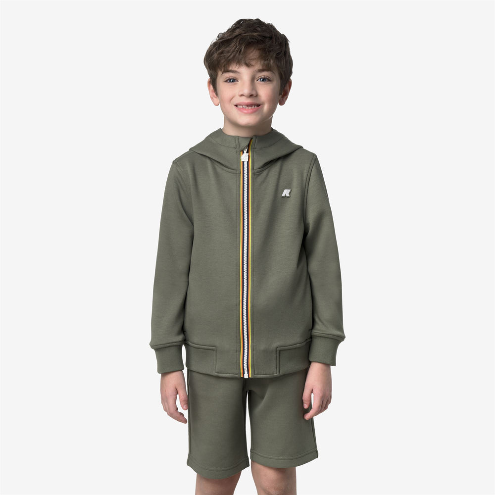 P. RAINER LIGHT SPACER - Fleece - Jacket - Boy - GREEN LICHEN 02
