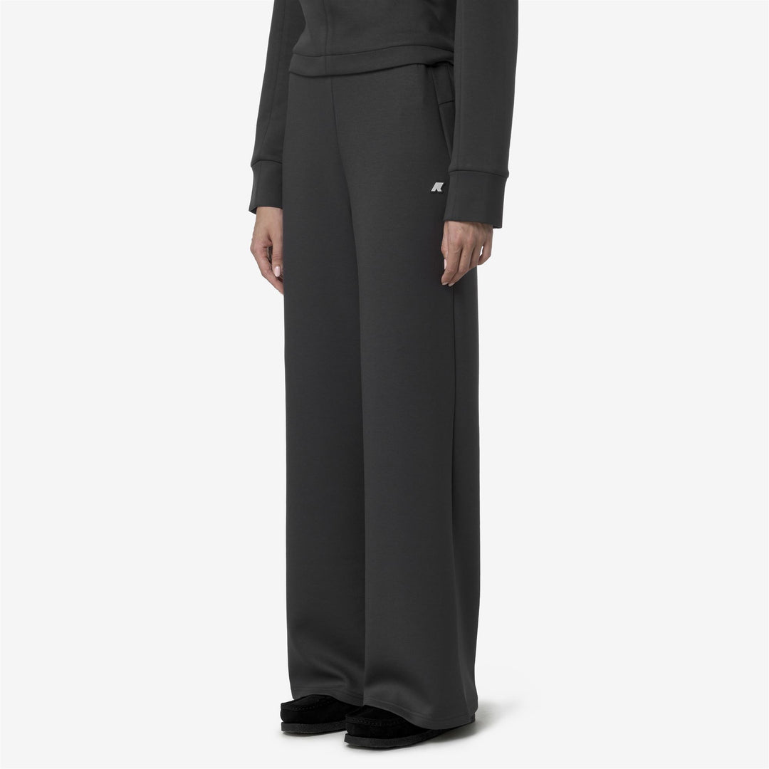 Grey women's wide-leg athleisure sweatpants main
