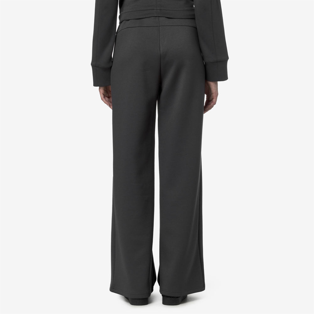 Grey women's wide-leg athleisure sweatpants 02