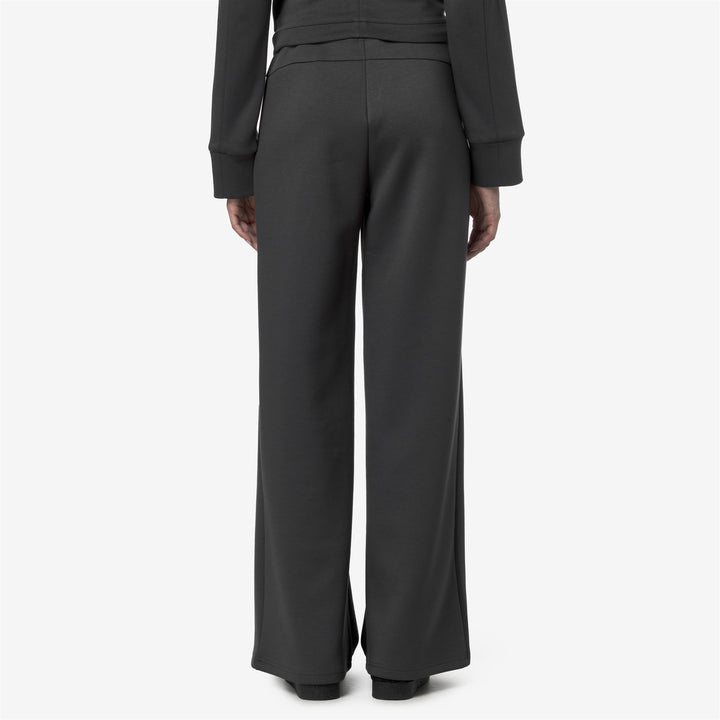 Grey women's wide-leg athleisure sweatpants 3