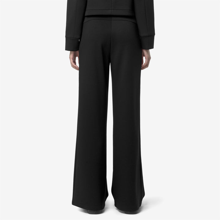 Black Women's Athleisure Wide-Leg Sweatpants with Pockets 3
