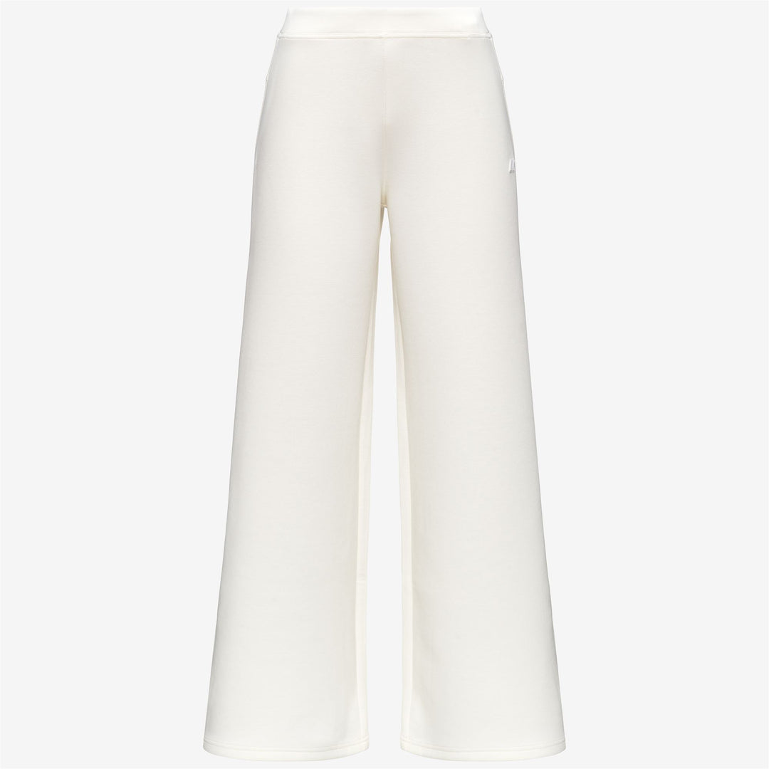 Pantalones deportivos blancos de pierna ancha para mujer main