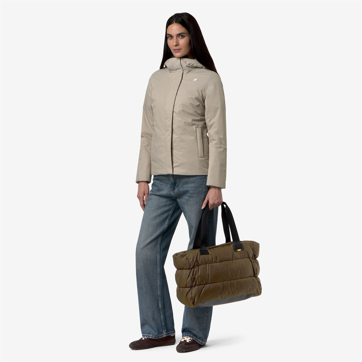 Bags_Woman_MATELISSEA MAXI RUFFLE_Tote Bag_BROWN - Commercial 5