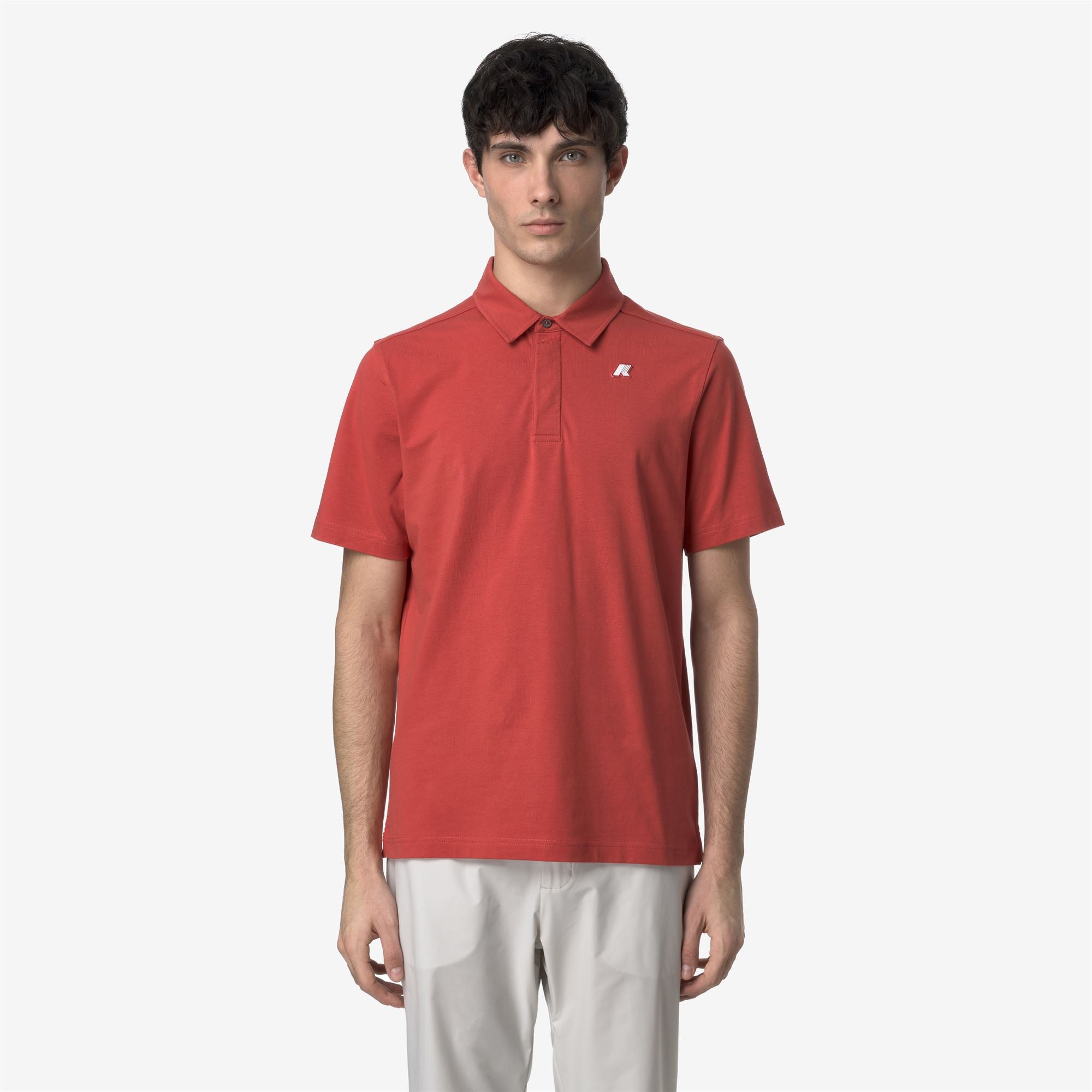 Polo Shirts Man VINCELLE LIGHT STRETCH JERSEY Polo RED JASPER