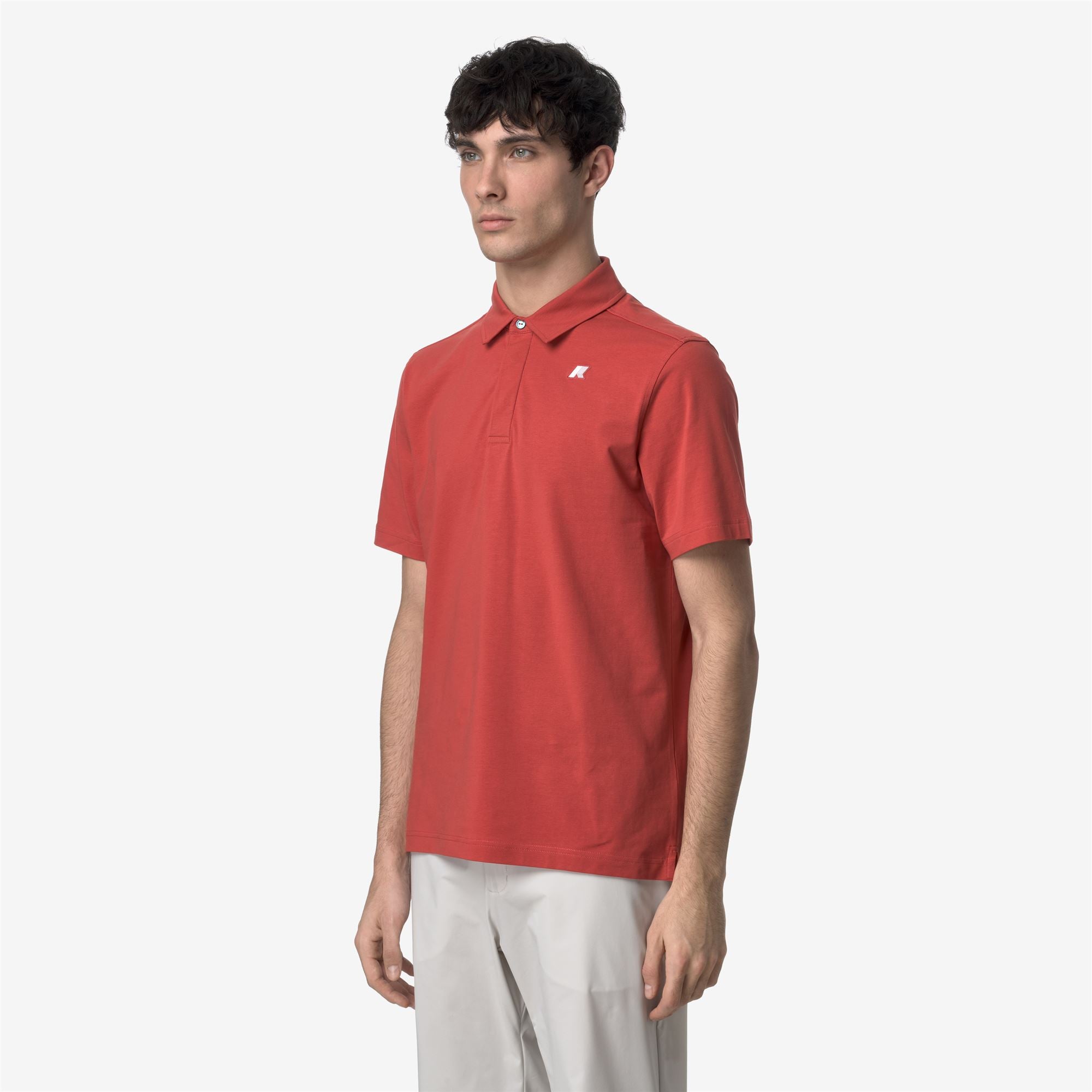 Polo Shirts Man VINCELLE LIGHT STRETCH JERSEY Polo RED JASPER