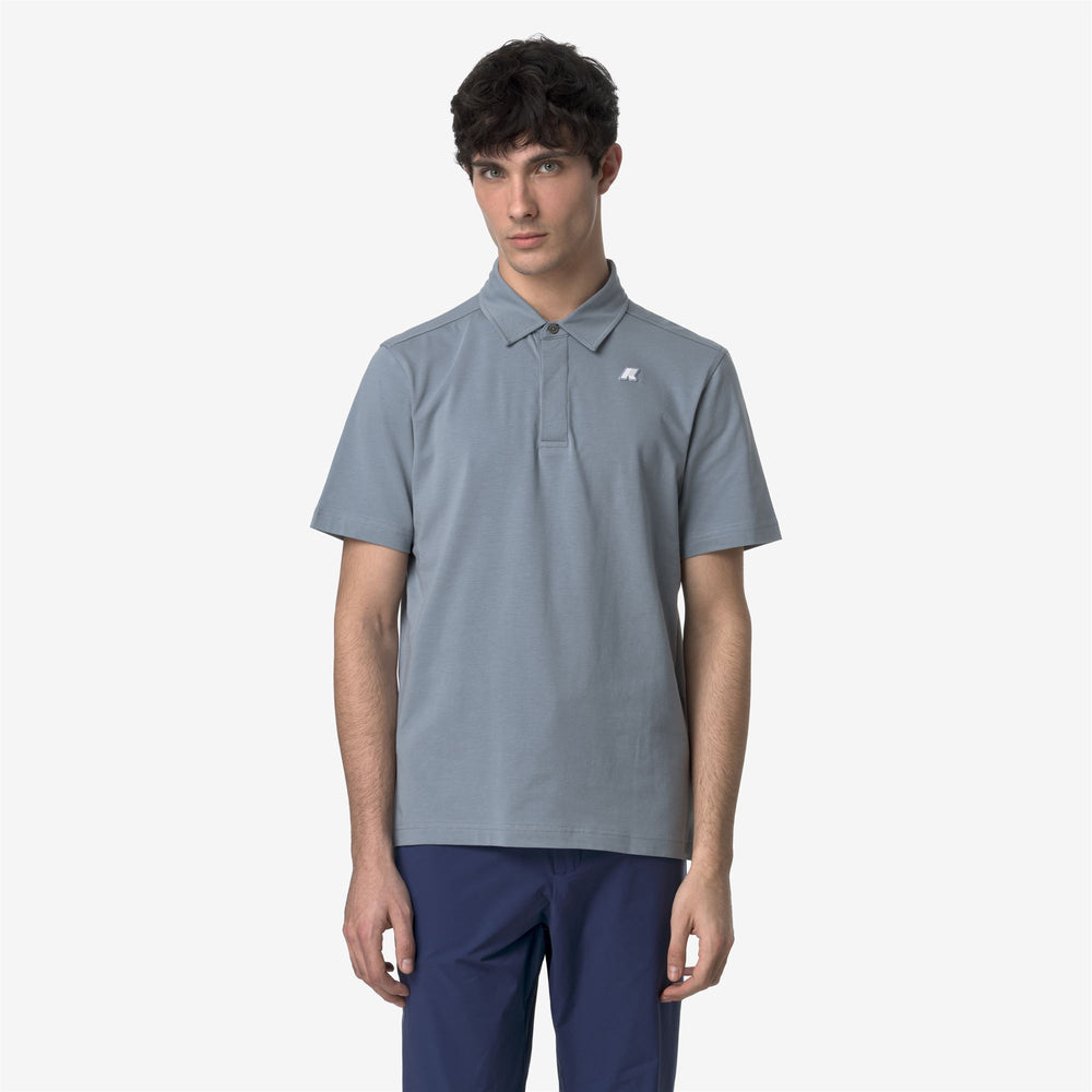 Grey Men's Lightweight Stretch Cotton Polo Shirt 02