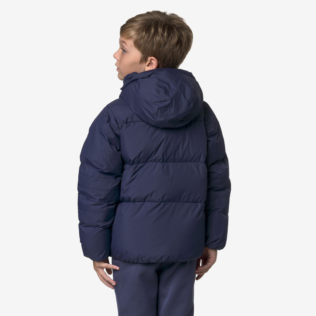 Chaqueta cálida y pesada unisex para niños en azul profundo main