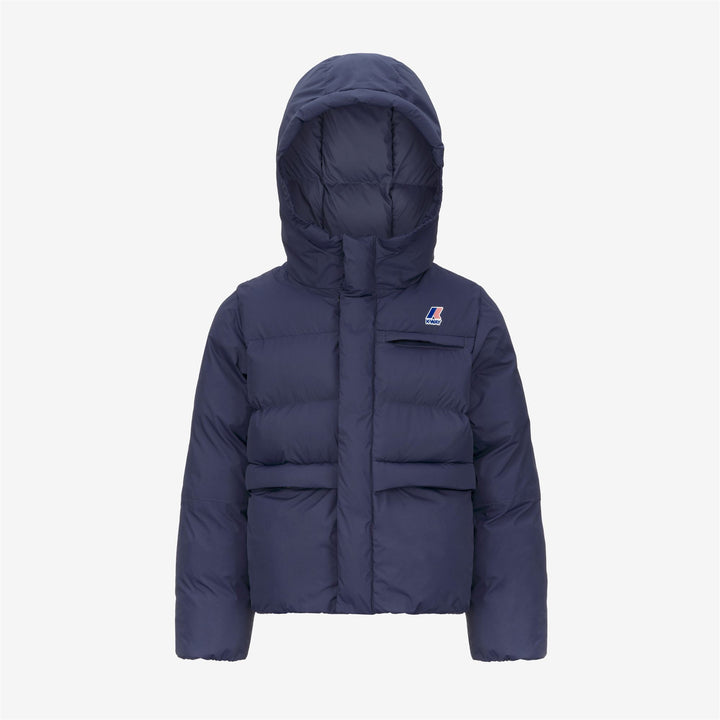 Chaqueta cálida y pesada unisex para niños en azul profundo 5